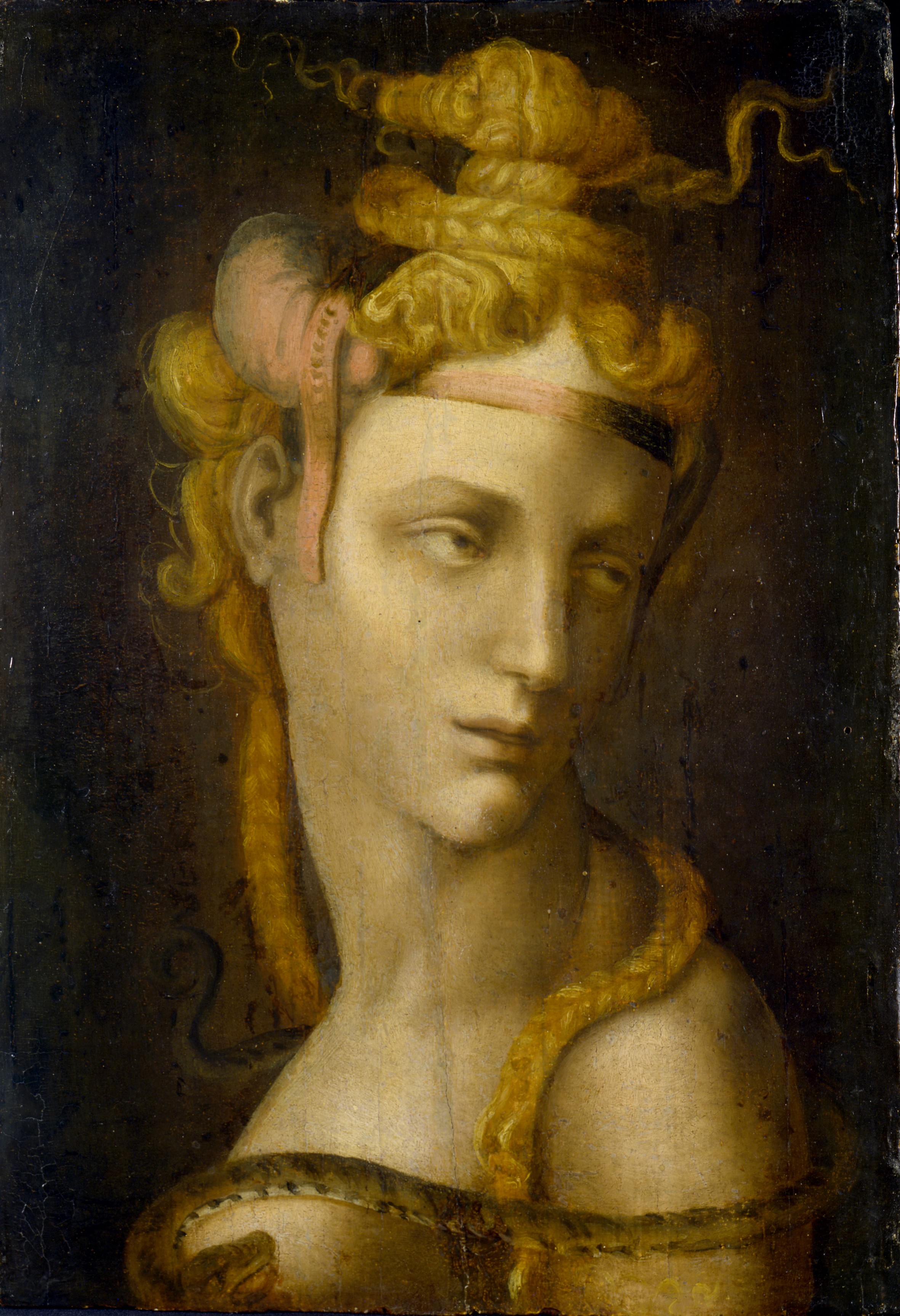Ambito di <b>Michele Tosini</b>, Cleopatra, olio su tavola 37x25,7 cm. Museo - 2.-Ambito-di-Michele-Tosini_Cleopatra_Museo-Poldi-Pezzoli